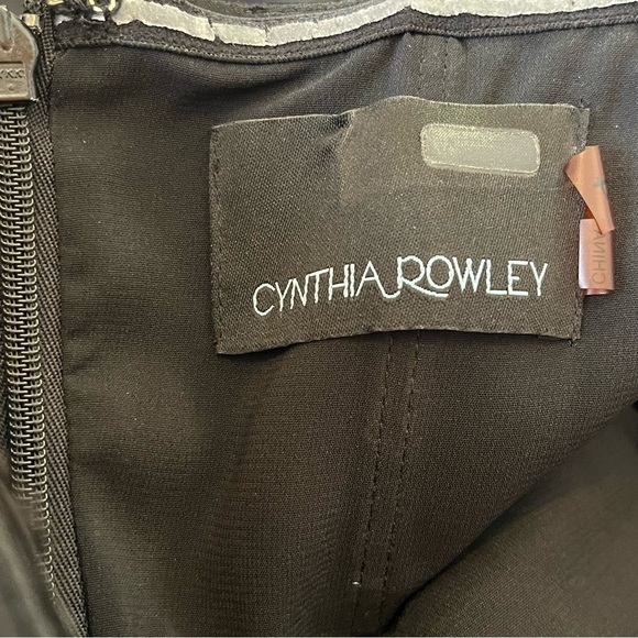 Cynthia Rowley Womens Black Bow Tea Dress Size 4 Prom Homecoming Wedding Formal - Picture 8 of 10